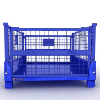 100-1500kg Capacity Stackable Steel Pallet Rack Cages For Durable Storage