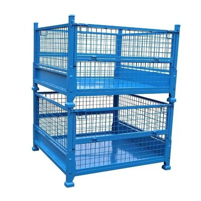 CE Certificated QF-Turnover Box Powder Coated Mesh Steel Stillage Gitterbox For Common