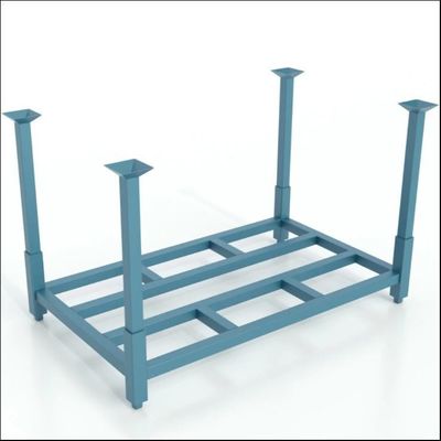 Common Powder Coating Stacking Racks For Chemicals Bag Storage Heavy Duty And Foldable