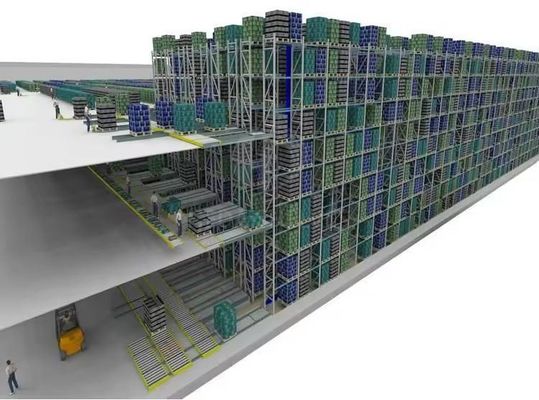 Automatic Storage Equipment Stacker Crane Heavy Duty Warehouse Shelving Rack Asrs System