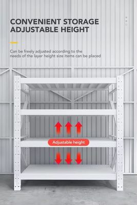 Customizable Steel Medium Duty Racking For Warehouse Storage  0.35mm Thickness