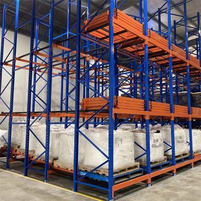 100.000kg Peso lordo Semi-chiuso Push Back Pallet Rack Risparmio di spazio E facile utilizzo