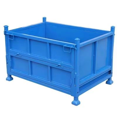 CE Certificated QF-Turnover Box Powder Coated Mesh Steel Stillage Gitterbox For Common