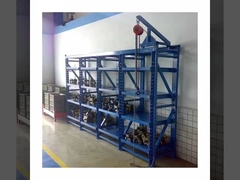 Sistema di scaffalatura regolabile per stampi rivestiti in polvere con 2-5 strati in blu